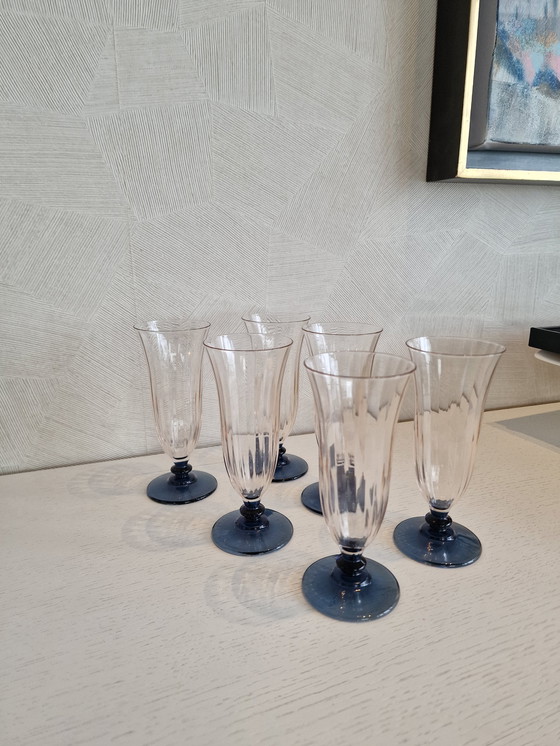 Image 1 of 6 Vintage Italiaanse champagne glazen