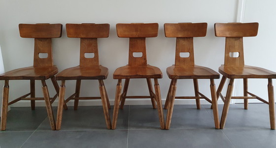 Image 1 of 5x Brutalist chairs