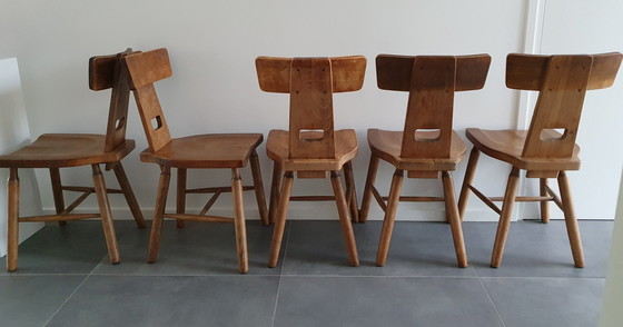 Image 1 of 5x Brutalist chairs