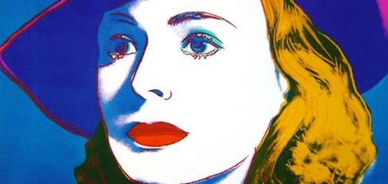 Image 1 of Andy Warhol   Ingrid Bergman with Hat     uit  1983 Zeer Groot