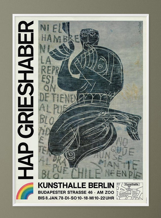 Image 1 of Grieshaber, Hap - Epitaaf voor Pablo Neruda, Staatliche Kunsthalle Berlijn, 1978