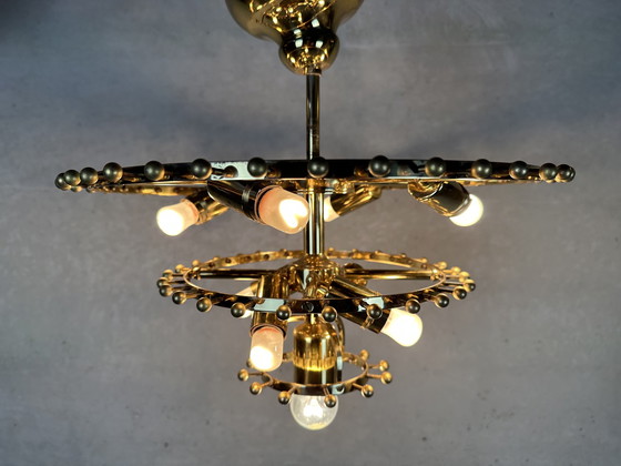 Image 1 of Vintage Hollywood Regency ‘triedri’ hanglamp
