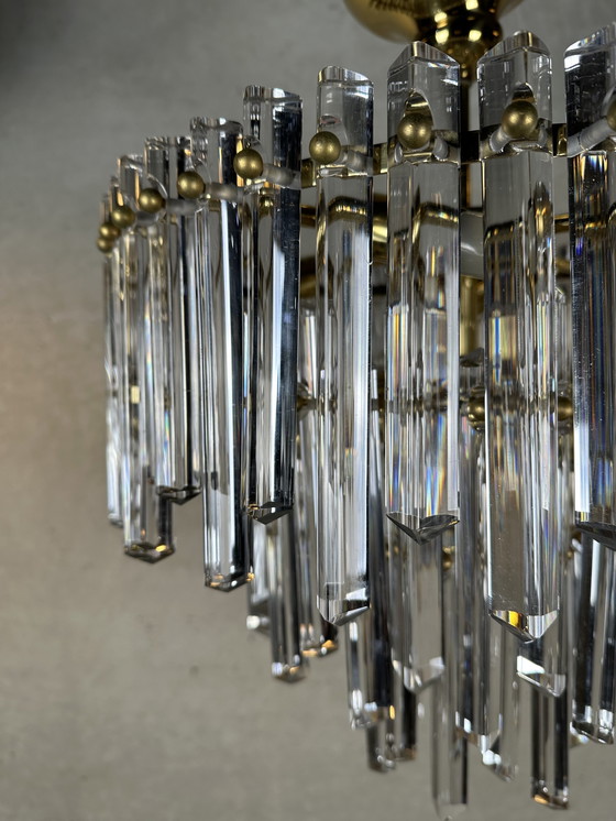 Image 1 of Vintage Hollywood Regency ‘triedri’ hanglamp