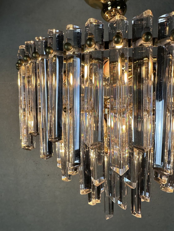 Image 1 of Vintage Hollywood Regency ‘triedri’ hanglamp