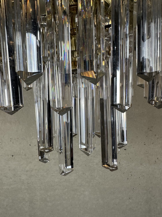 Image 1 of Vintage Hollywood Regency ‘triedri’ hanglamp