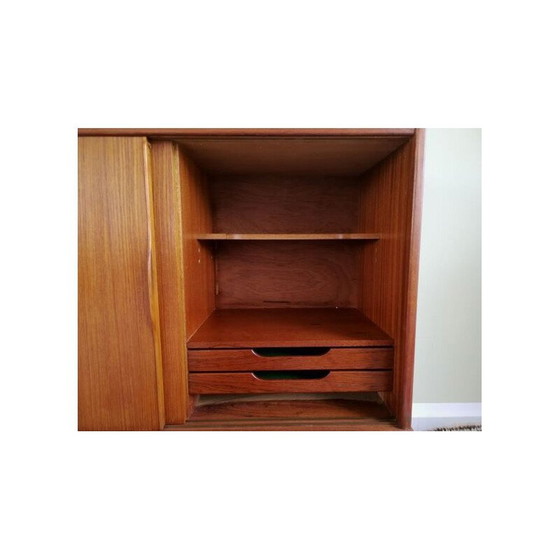 Image 1 of Vintage teakhouten dressoir met schuifdeuren