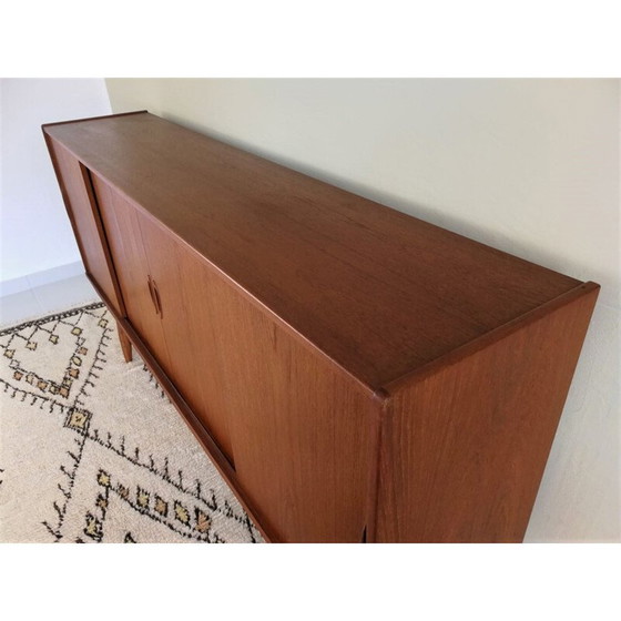 Image 1 of Vintage teakhouten dressoir met schuifdeuren