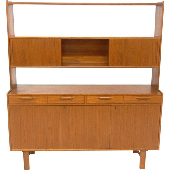 Image 1 of Vintage Scandinavisch highboard in teak in 2 delen, Zweden 1960