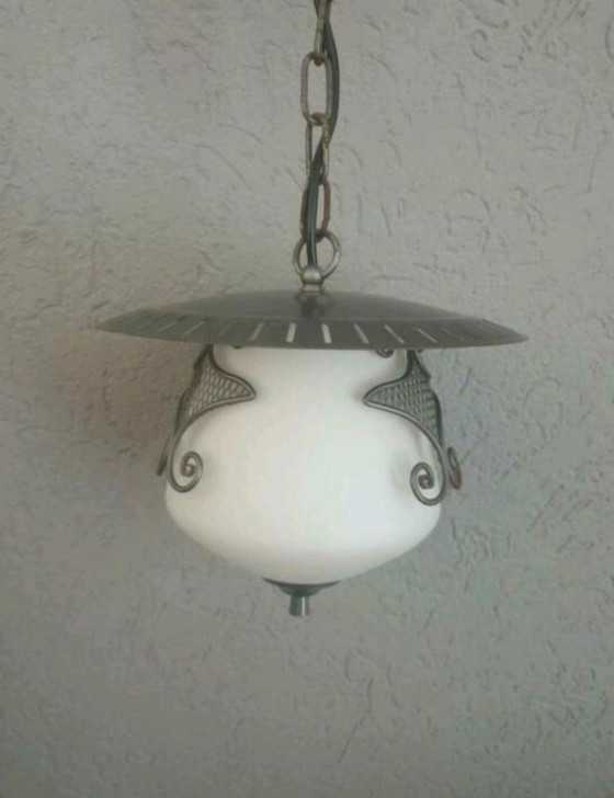 Image 1 of Art Deco, opaline lampje