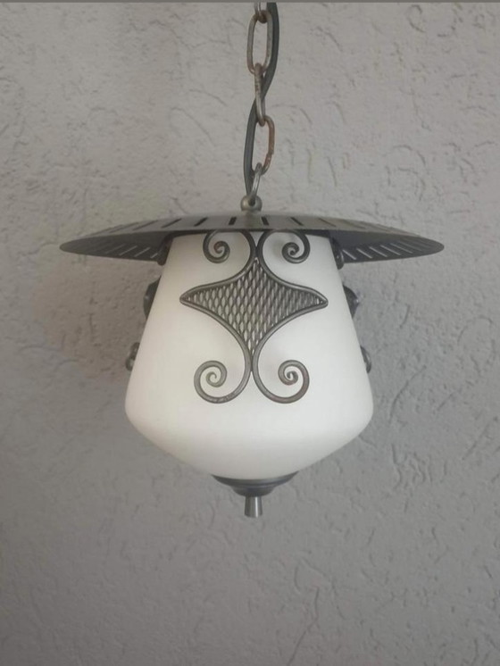 Image 1 of Art Deco, opaline lampje