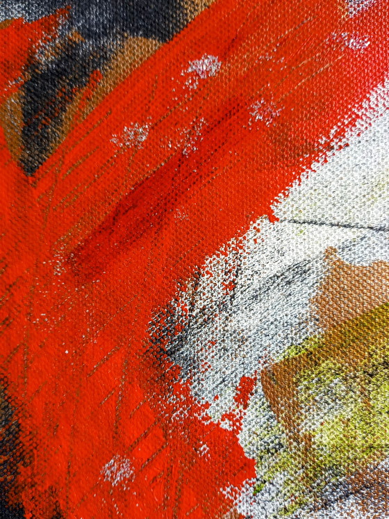 Image 1 of Tineke van Steenbergen - Green, Mixed media schilderij