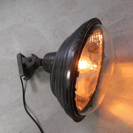 Franse Straatlamp, Wandlamp Koper - Gietijzer, Jaren 30