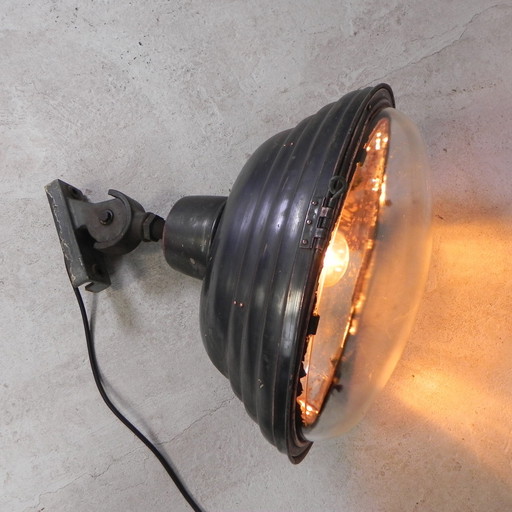 Franse Straatlamp, Wandlamp Koper - Gietijzer, Jaren 30