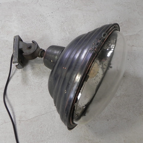 Image 1 of Franse Straatlamp, Wandlamp Koper - Gietijzer, Jaren 30