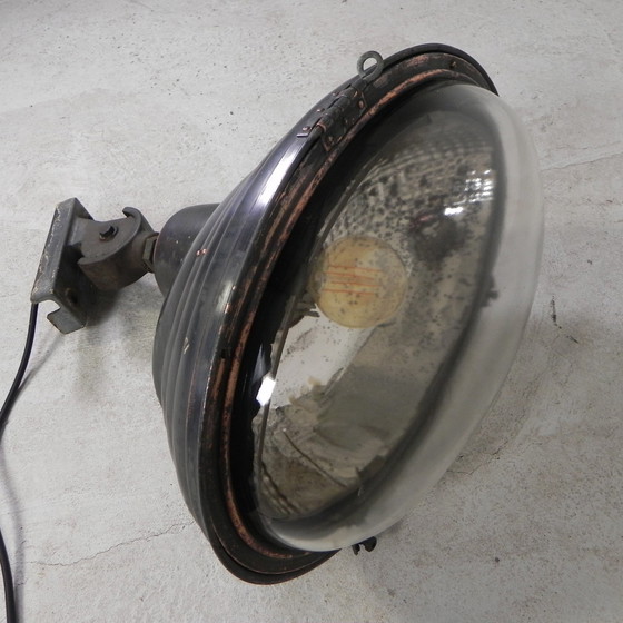 Image 1 of Franse Straatlamp, Wandlamp Koper - Gietijzer, Jaren 30