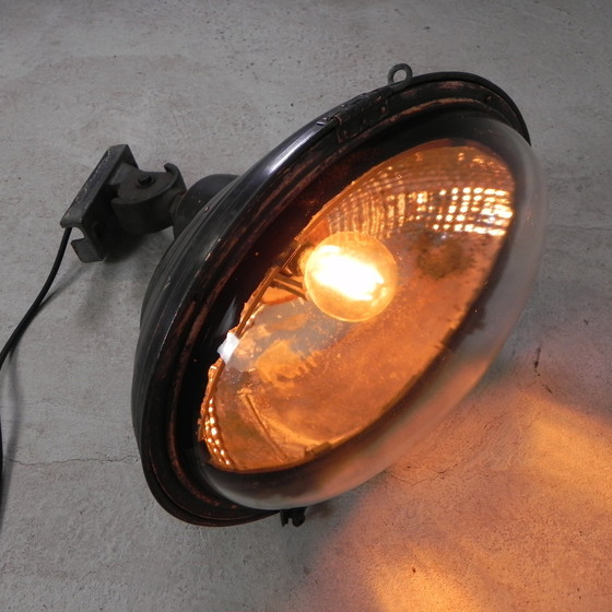 Image 1 of Franse Straatlamp, Wandlamp Koper - Gietijzer, Jaren 30