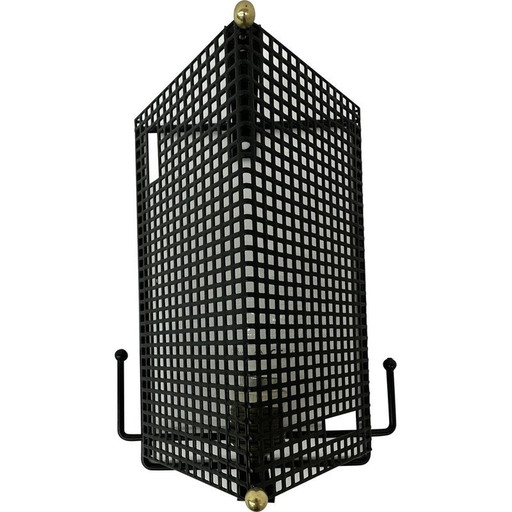 Mid century geperforeerde metalen wandlamp van Tjerk Reijenga voor Pilastro, 1950