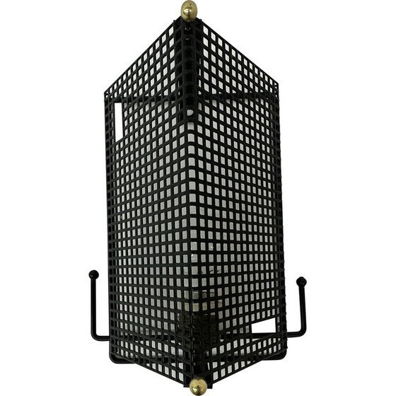 Image 1 of Mid century geperforeerde metalen wandlamp van Tjerk Reijenga voor Pilastro, 1950