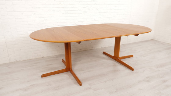 Image 1 of Vintage Ronde Eettafel | Teak | Uitschuifbaar | 120 Cm