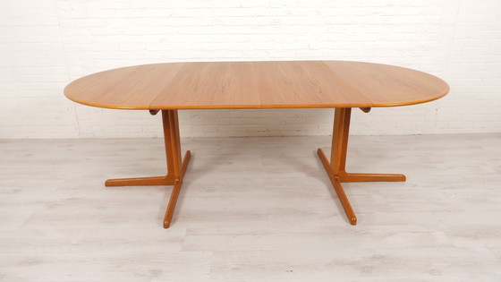 Image 1 of Vintage Ronde Eettafel | Teak | Uitschuifbaar | 120 Cm