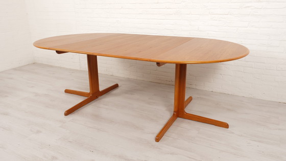 Image 1 of Vintage Ronde Eettafel | Teak | Uitschuifbaar | 120 Cm