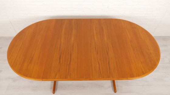 Image 1 of Vintage Ronde Eettafel | Teak | Uitschuifbaar | 120 Cm