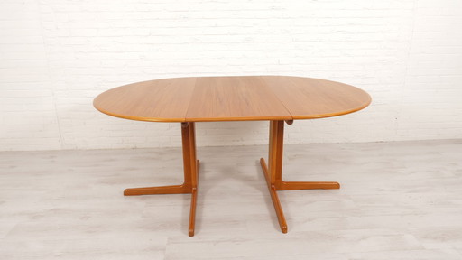 Vintage Ronde Eettafel | Teak | Uitschuifbaar | 120 Cm