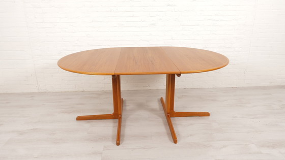 Image 1 of Vintage Ronde Eettafel | Teak | Uitschuifbaar | 120 Cm