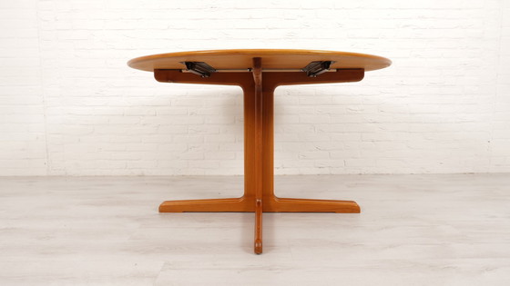 Image 1 of Vintage Ronde Eettafel | Teak | Uitschuifbaar | 120 Cm