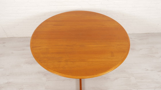 Image 1 of Vintage Ronde Eettafel | Teak | Uitschuifbaar | 120 Cm