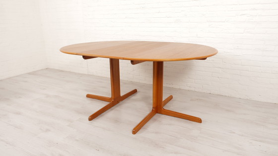 Image 1 of Vintage Ronde Eettafel | Teak | Uitschuifbaar | 120 Cm