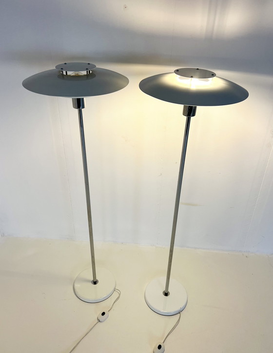 Image 1 of 2X Schalen Vloerlamp, Olle Andersson, Boréns ‘80