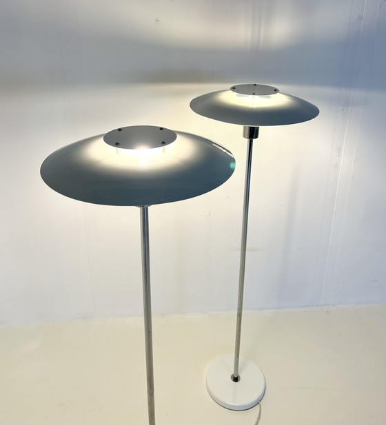 Image 1 of 2X Schalen Vloerlamp, Olle Andersson, Boréns ‘80