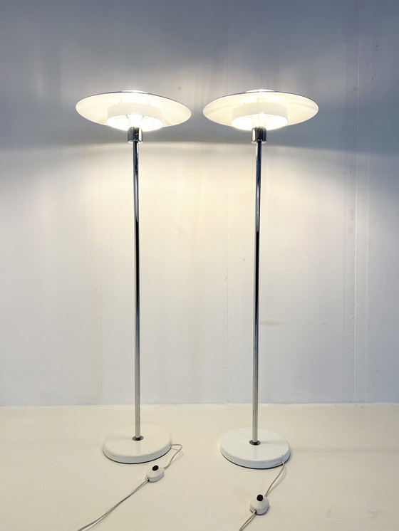 Image 1 of 2X Schalen Vloerlamp, Olle Andersson, Boréns ‘80