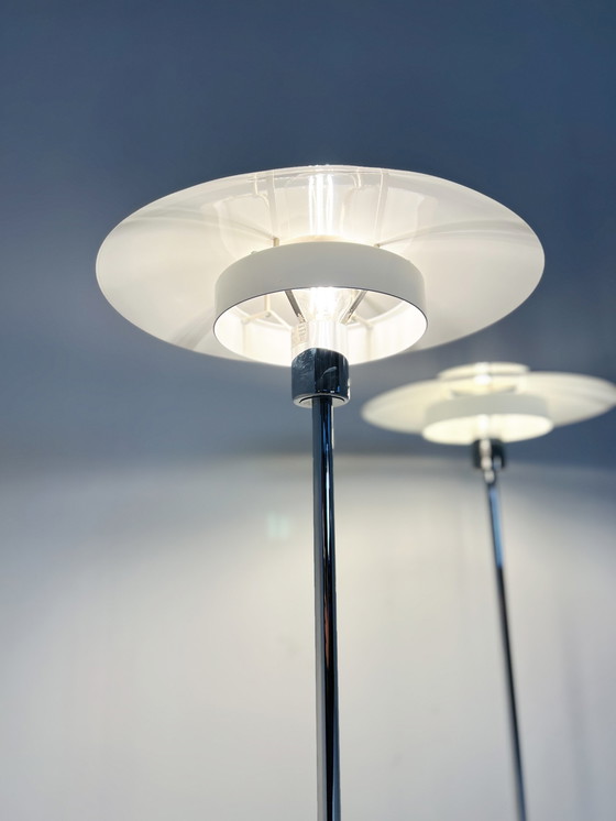 Image 1 of 2X Schalen Vloerlamp, Olle Andersson, Boréns ‘80