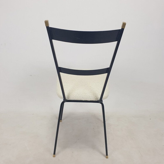 Image 1 of Paar vintage stoelen van metaal en messing, Italië 1960