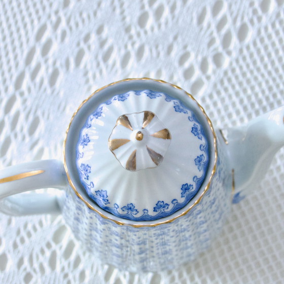 Image 1 of Grote Oscar Shaller Fleur De Lys porseleinen koffiepot uit 1909