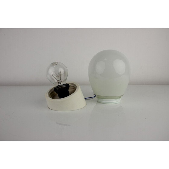 Image 1 of Vintage wandlamp van kunststof en glas, Tsjecho-Slowakije 1960