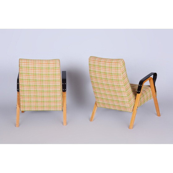 Image 1 of Paar vintage eiken fauteuils van Tatra Pravenec, Tsjecho-Slowakije 1950
