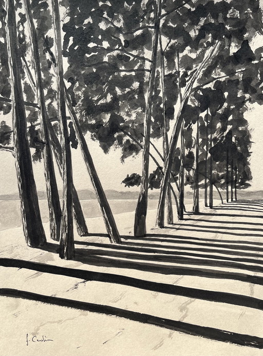 Avenue Du Cap Coz #3 - Oost-Indische inkt