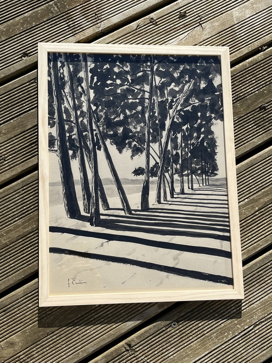 Image 1 of Avenue Du Cap Coz #3 - Oost-Indische inkt