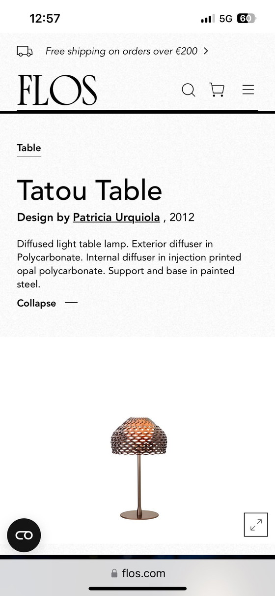 Image 1 of Flos Tafellamp Tatou