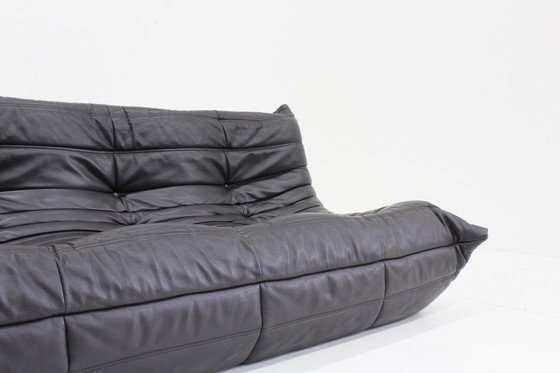 Image 1 of Togo Ligne Roset 3 Zits Sofa Bruin Leder