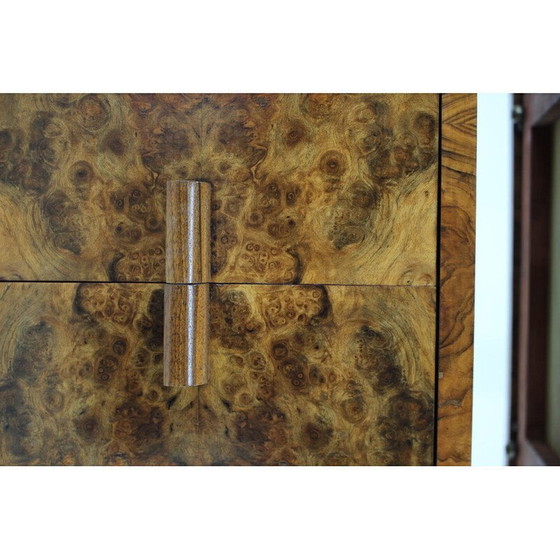 Image 1 of Vintage Art Deco vloerlamp van papier en walnoot, Tsjecho-Slowakije 1930