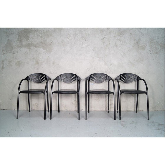 Image 1 of Set van 4 vintage fauteuils van Lisa Bross voor Studio Simonetti 1980