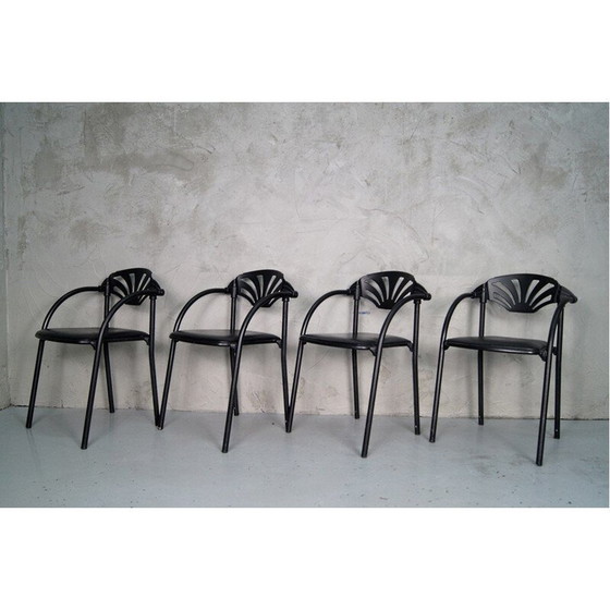 Image 1 of Set van 4 vintage fauteuils van Lisa Bross voor Studio Simonetti 1980