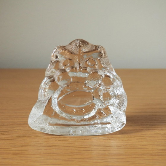 Image 1 of 1960S Glazen Viking van Lars Hellsten voor Skruf Zweden