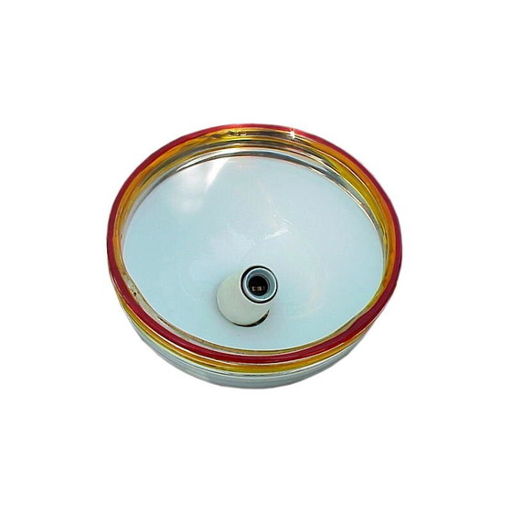 Image 1 of Vintage Leucos plafondlamp in glas Febo door Robert Pamio 1970