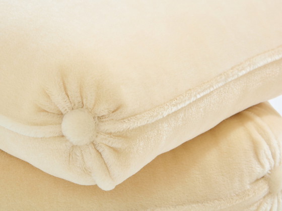 Image 1 of Jacques Charpentier voor Maison Jansen Paar Ottomans Mohair Fluweel 1970S