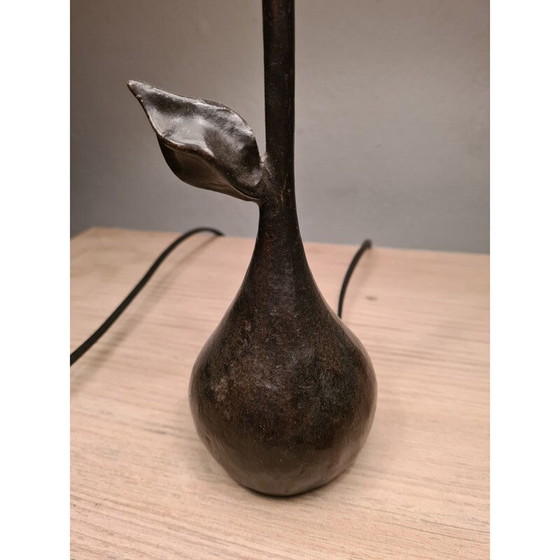 Image 1 of Set van 3 vintage bronzen lampen door Augustin Granet voor Objet Insolite, 1990
